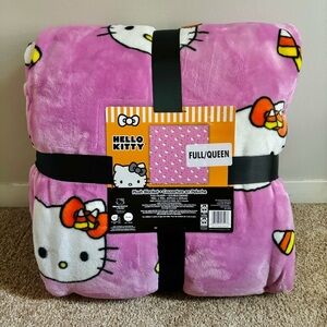 *Last One* Hello Kitty Halloween Candycorn Pink Blanket Full/Queen